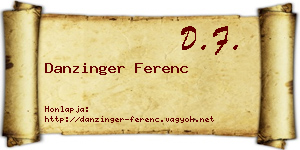 Danzinger Ferenc névjegykártya