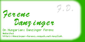 ferenc danzinger business card